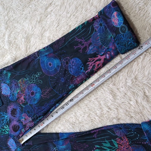 Blackmilk Floral Coral Blue Rainbow Ocean Cuffed Pants Size Large - Picture 12 of 13